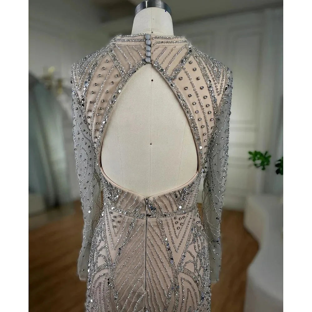 Robe dos nu strass