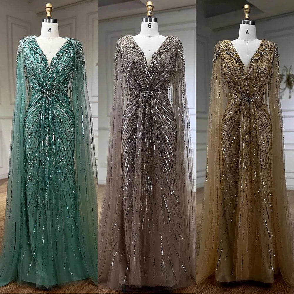 Robe cape manche longue