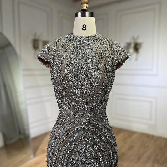 Robe strass manche courte
