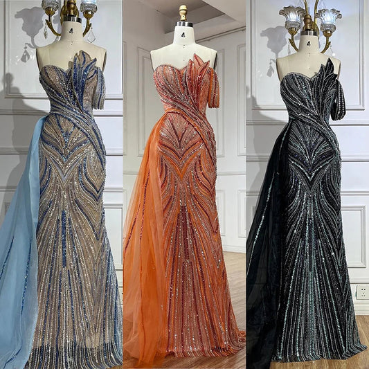 Robe bustier avec traine