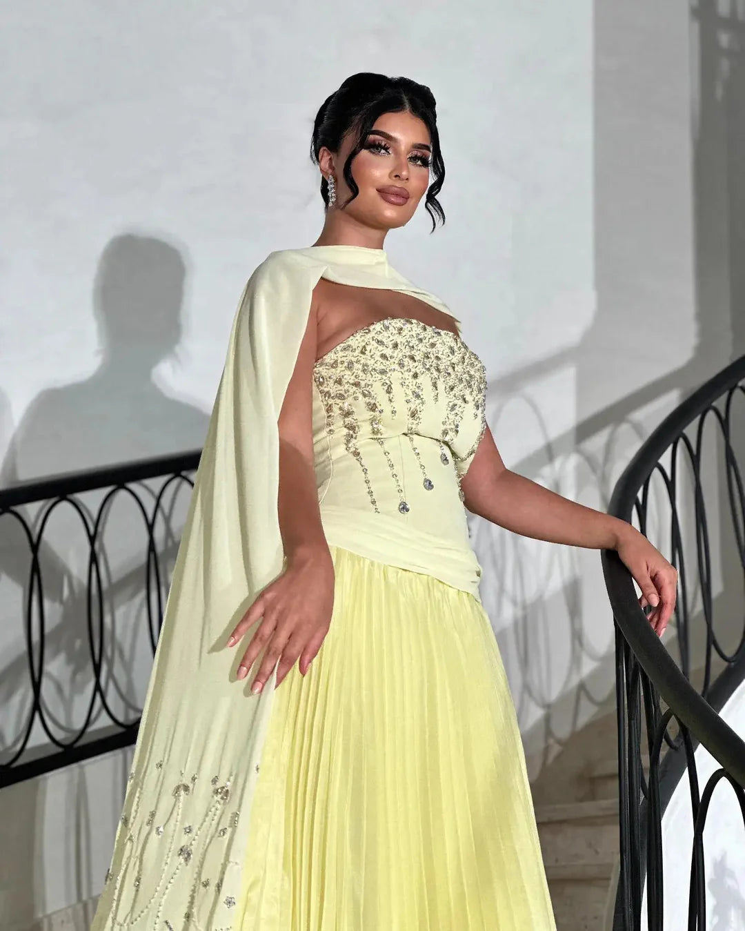Robe de soirée jaune