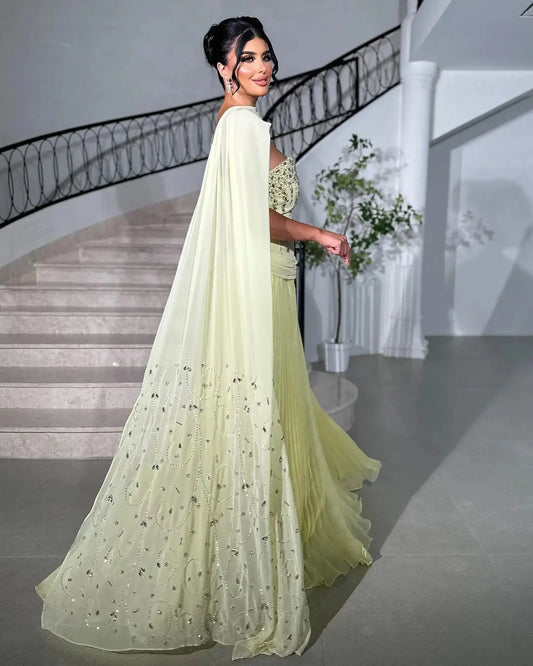 Robe de soirée jaune