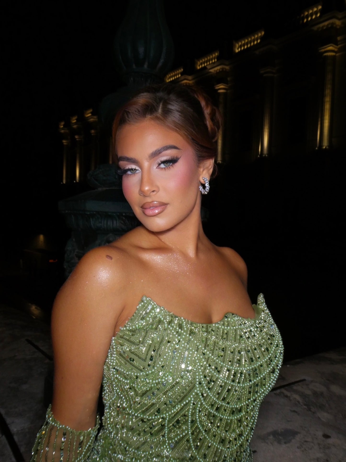 Robe manche amovible à perle